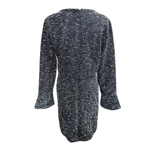 Ann Taylor Blue and White Long Sleeve Dress Size 8 - Picture 3 of 3